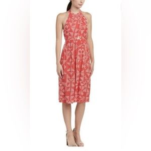 NWT splendid batik geometric sail print halter dress cutout wrap xs